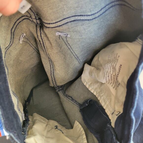 FRAME Le High Straight Jeans Porter Chew Hem Mid Rise Dark Wash Women 26 - Picture 9 of 13